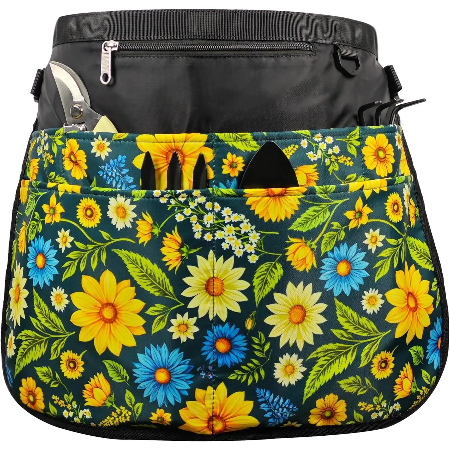 Garden Apron for Women with 7 Pocket,Half Florist Apron Harvesting Apron Buckle Plastic Water Proof