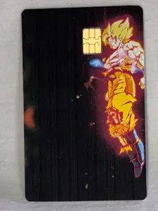 Aura Farming Goku Credit Card Sticker - Original Design for Easy Application