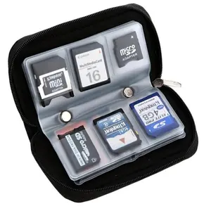 Durable Nylon Multi-Purpose Storage Card Box Organizer, Camera Memory Bag Compatible with Cf SD Xd Micro SD Cards