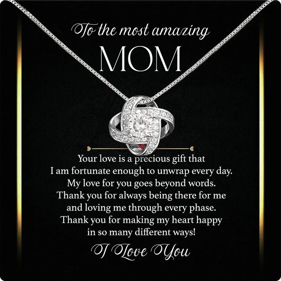 Women's 6mm Cubic Zirconia Gemstone Necklace - Gold, 0.6" H/0.6" W, Exquisite Craftsmanship, Adjustable Chain, Soft-Touch Mahogany-Style Luxury Box, LED Spotlight, Casual Wear Gift for Birthday/Anniversary