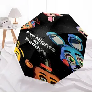 Five Nights at Freddy's23 pattern printed new Waterproof Fashion umbrella, 1 automatic folding umbrella, portable foldable travel umbrella, outdoor umbrella, Christmas birthday Festival gift
