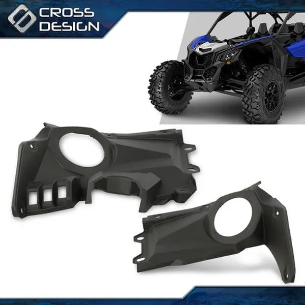 CROSSDESIGN 6.5in Front Dash Speaker Pod Kit - Compatible Turbo Marine Car Audio Panel Accessory for 2017-23 Can-Am Maverick X3 Stereo System