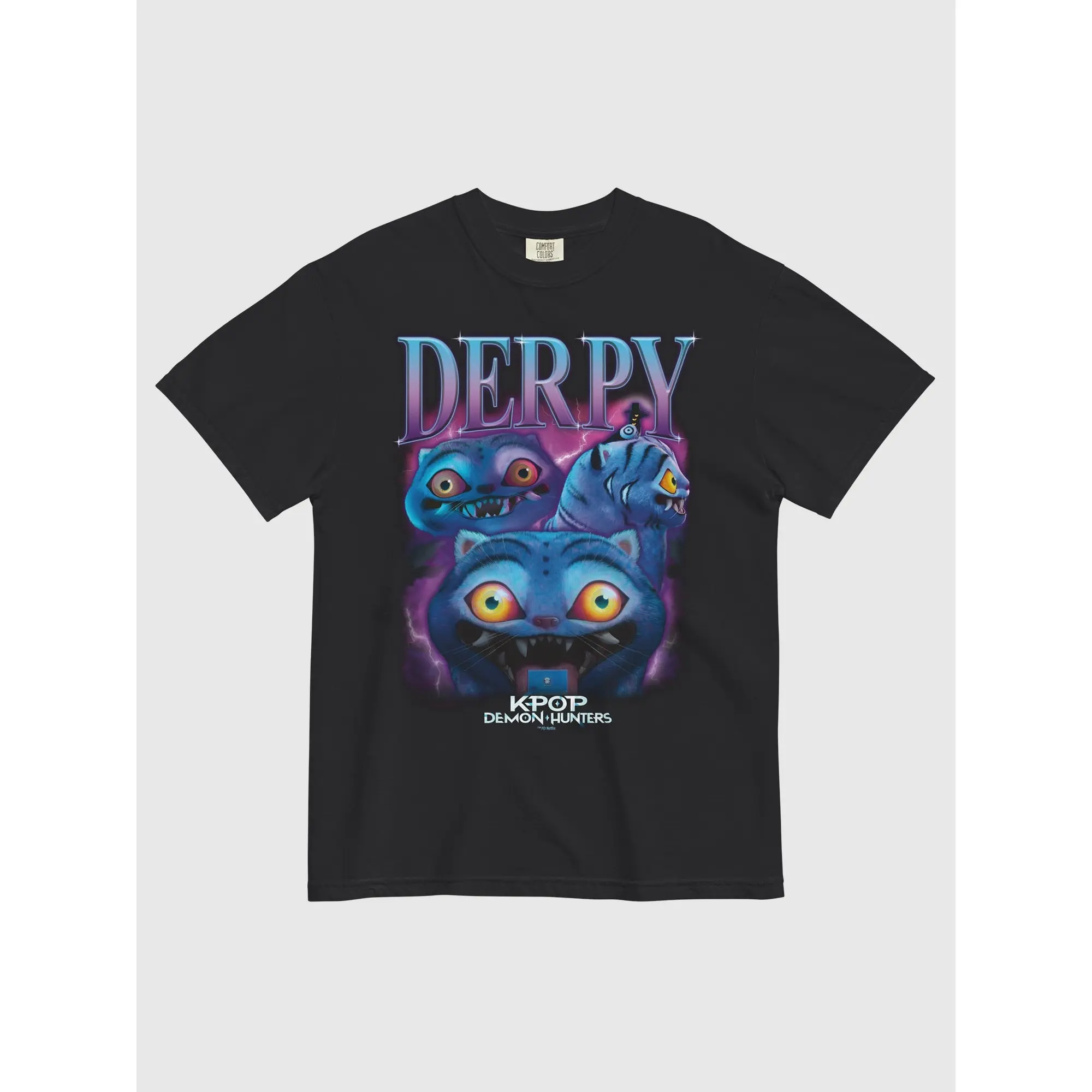 KPop Demon Hunters Derpy Tiger Heartthrob Comfort Colors T-Shirt