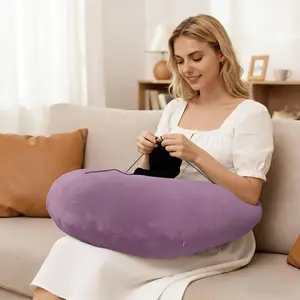 Crochet Pillow for Lap Support, with Arm & Elbow Support U-Shaped Gaming Pillow for Working, Reading, Laptop and Crocheting ()