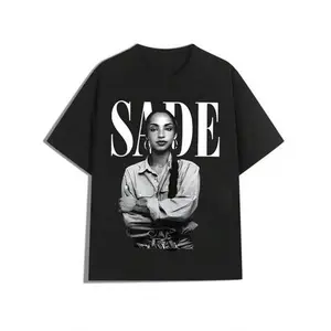 Sade Portrait Design,Casual Print,Comfortable And Versatile,Pure Cotton 220g Printed T-Shirt,Unisex Style