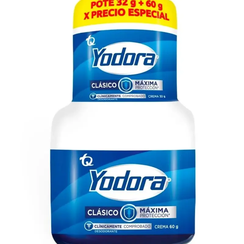 Yodora Cream Deodorant – Special Value Pack 92 g (60 g + 32 g Extra)