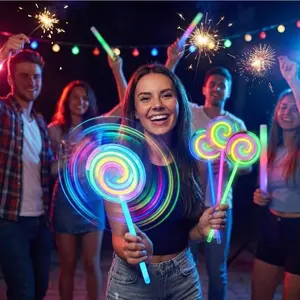 Glow Lollipop Light Stick, Luminous Lightweight Party Prop for Birthday Party, Stage Performance, Festival Atmosphere & Gifts, Handheld Decoration, Festival Party Supplies