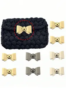 Bowknot luggage hardware lock, metal rotary lock for bags, clasp lock for handbags and wallets, DIY bag-making supplies, replacement locks for suitcases, backpacks, handbags, messenger bags, and wallets, Accessories For Bags, Bag Charms