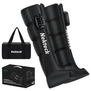Nekteck Cordless Leg Compression Massager Rechargeable Recovery Boots for Circulation and Pain Relief with 6 Modes 4 Intensities for Leg and Foot Relaxation