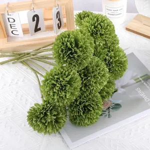 12 Pcs touch green hydrangea artificial flower fake hydrangea long stem fake hydrangea used for home decoration flower arrangement wedding bouquet ornaments Plastic floral plant Lifelike artificial flower