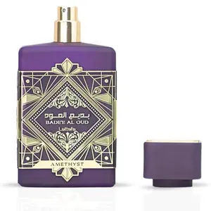 Lattafa Bade'e Al Oud Amethyst for Unisex Eau de Parfum Spray 3.4 Ounce 100 Ml United Arab Emirates Fragrance with Agarwood Amber & Vanilla Notes Body Perfume