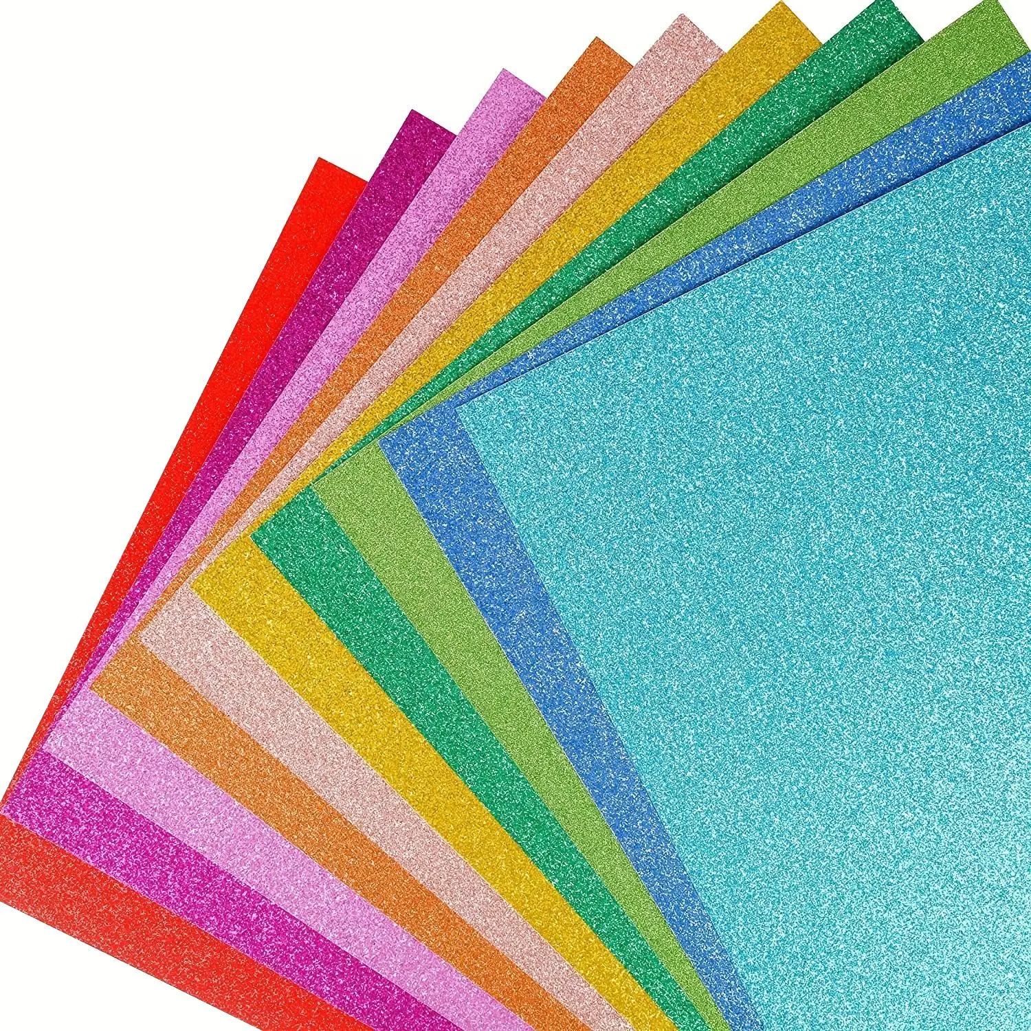 A4 Glitter Cardstock Paper, 10pcs Colorful Crafts Premium Dazzling Sparkle Glitter Paper, A4 Glitter Card Stock for DIY Projects Card Making Gift Making, Cricut Compatible, Crafting Sheets, Card Making Supplies