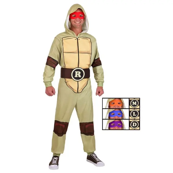 Adult Teenage Mutant Ninja Turtles Hooded Jumpsuit Costume