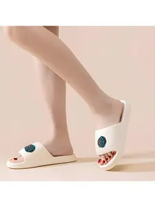 Astronaut Golfing On Moon Slippers Men Women Unisex Indoor Outdoor Non-slip Comfortable Soft Sole Funny Space Theme Footwear Lightweight Breathable Novelty Casual Shoes