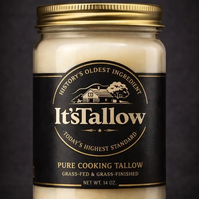 Grass-Fed, Grass-Finished Jarred Cooking Tallow
