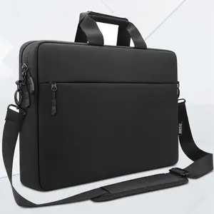 Solid Color Computer Laptop Bag with Shoulder Strap, 1 Count Messenger Bag, Notebook Sleeve with Shoulder Strap for MacBook Air 15, MacBook Pro 16 and 14" 15.6" 16" 17" Acer ASUS HP Dell