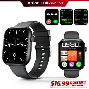 Aolon Huafit S10 Spring Smartwatch with a 1.83-inch borderless IPS display, Bluetooth calling, 23+ sports modes, message reminders, IP68 waterproof, compatible with Android and iPhone, for men and women. tiktokshopspringglowup