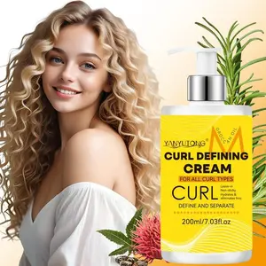 200ml Curl Cream features a lightweight texture combined with a moisturizing formula, suitable for daily care and styling of curly and wavy hair, Curly Haircare, Curly Hair Products