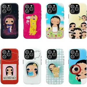 8 Styles Dreamy yuyyu INS Glittering Big Eyes Comic Girl Phone Case Y1092  Phone Case Compatible with iPhone 17 16 15 14 13 12 11 pro pro max