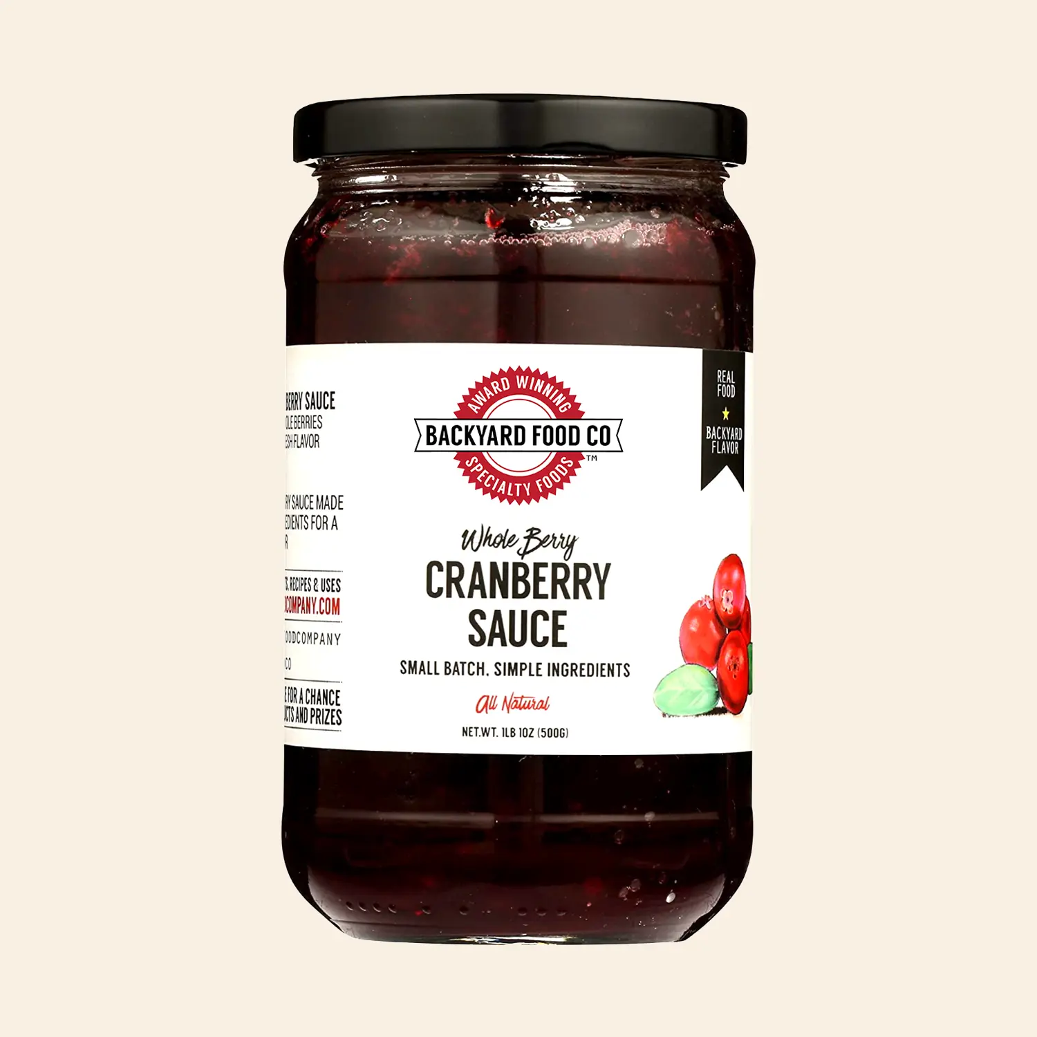 Whole Berry Cranberry Sauce, Simple Fresh Ingredients, Fresh Homemade Flavor