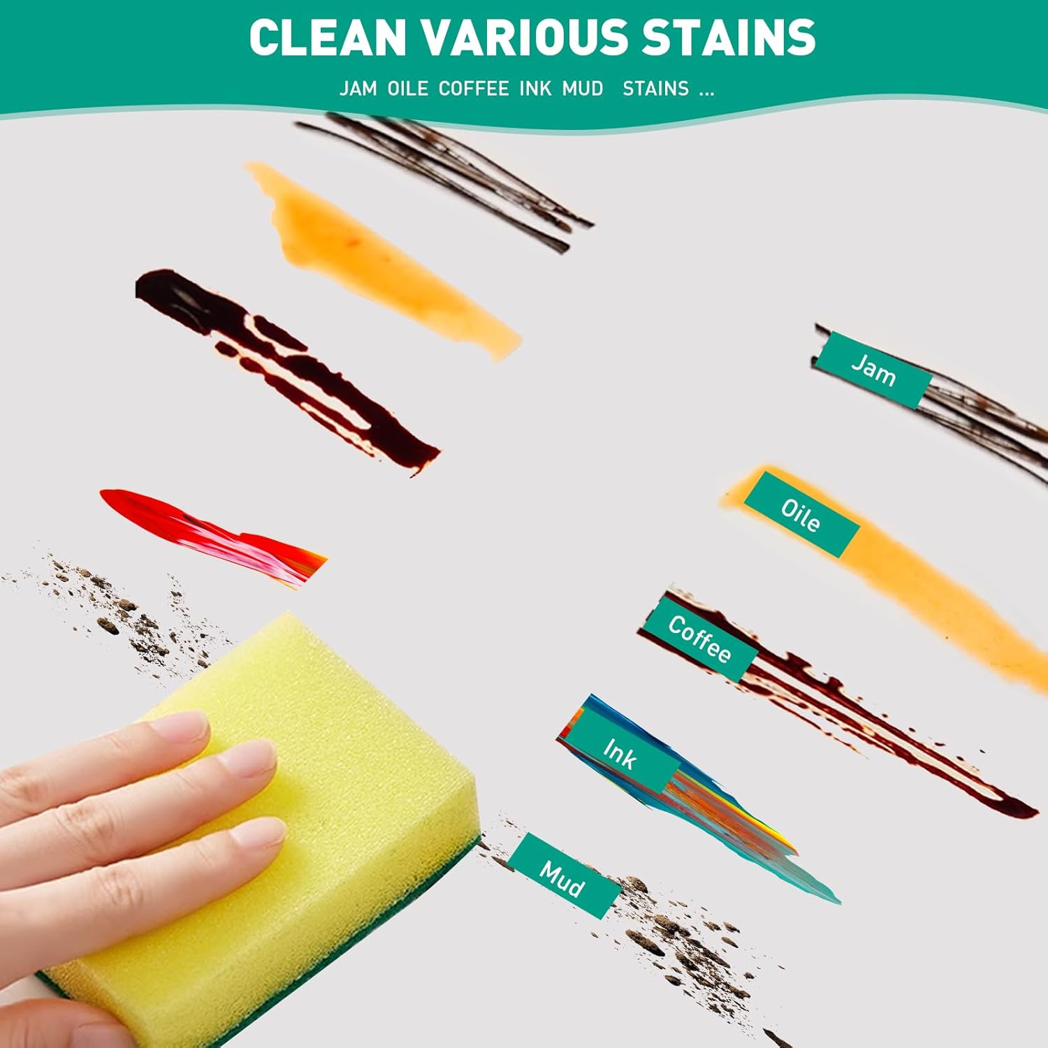 10-Pack Heavy Duty Scrub Sponges, Non-Scratch Kitchen Sponge with Durable Scouring Pad, Dual-Sided Cleaning Reusable Sponge for Dishes, Pots, Pans, Sinks – Extra Absorbent & Long-Lasting Microfiber Set