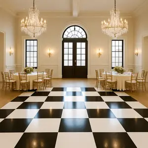 Warrenty Custom Checkered Floor Wrap Pink Green Black & White Dance Vinyl Removable Gloss Decal for Weddings Events Easy Install DIY Friendly