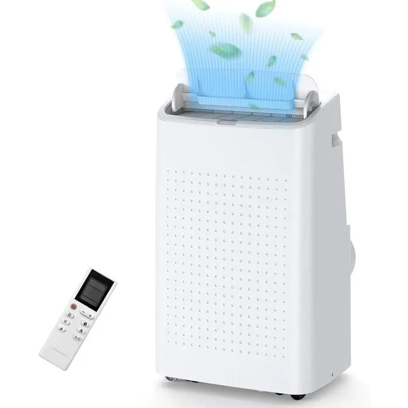 Gaomon 15000 BTUs Portable Air Conditioner - 3-in-1 Cooling/Fan/Dehumidifier, Energy Saver, Remote Control, Timer, for 850 Sq. Ft Residential Spaces, Garage, RV, Stay Cool White Compact Unit, Cooling/Fan/Deh.