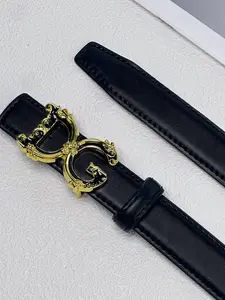 Letter Pattern Buckles Belt, Casual Dress Adjustable Belt, Trendy Versatile Buckle, Trendy All-match & Classic Buckle Belt for Birthday Gift - Ideal Gift for Mom (Mother's Day, Valentine's)