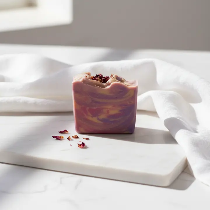 Love Aura Soap – Rose & Jasmine Infused | Handmade Cold Process Bar