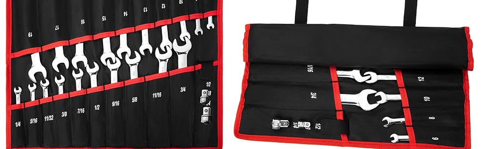 【Restock Sale】GARVEE Ratcheting Wrench Set 20 PCS SAE 1/4"-3/4", Metric 6-19mm, Flex Head 72-Tooth, Chrome Vanadium Steel, Includes Storage Bag 【Restock Sale】GARVEE Ratcheting Wrench Set 20 PCS SAE 1/4"-3/4", Metric 6-19mm, Flex Head 72-Tooth, Chrome Vanadium Steel, Includes Storage Bag