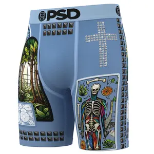 PSD Men's Cathedral Boxer Brief - Standard Length 7 Inch Inseam, Soft and Breathable Poly Blend Fabric