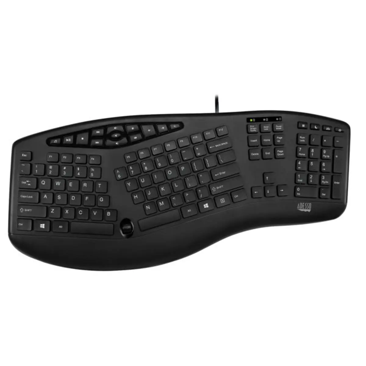 Adesso Ergonomic Wired Business Keyboard - Split Layout, Chiclet Caps, Contour Design for Office & Home Use (Computers & Office Accessories)