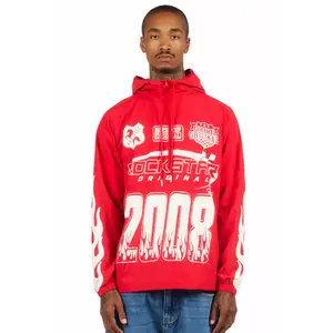 Amos Red Graphic Windbreaker