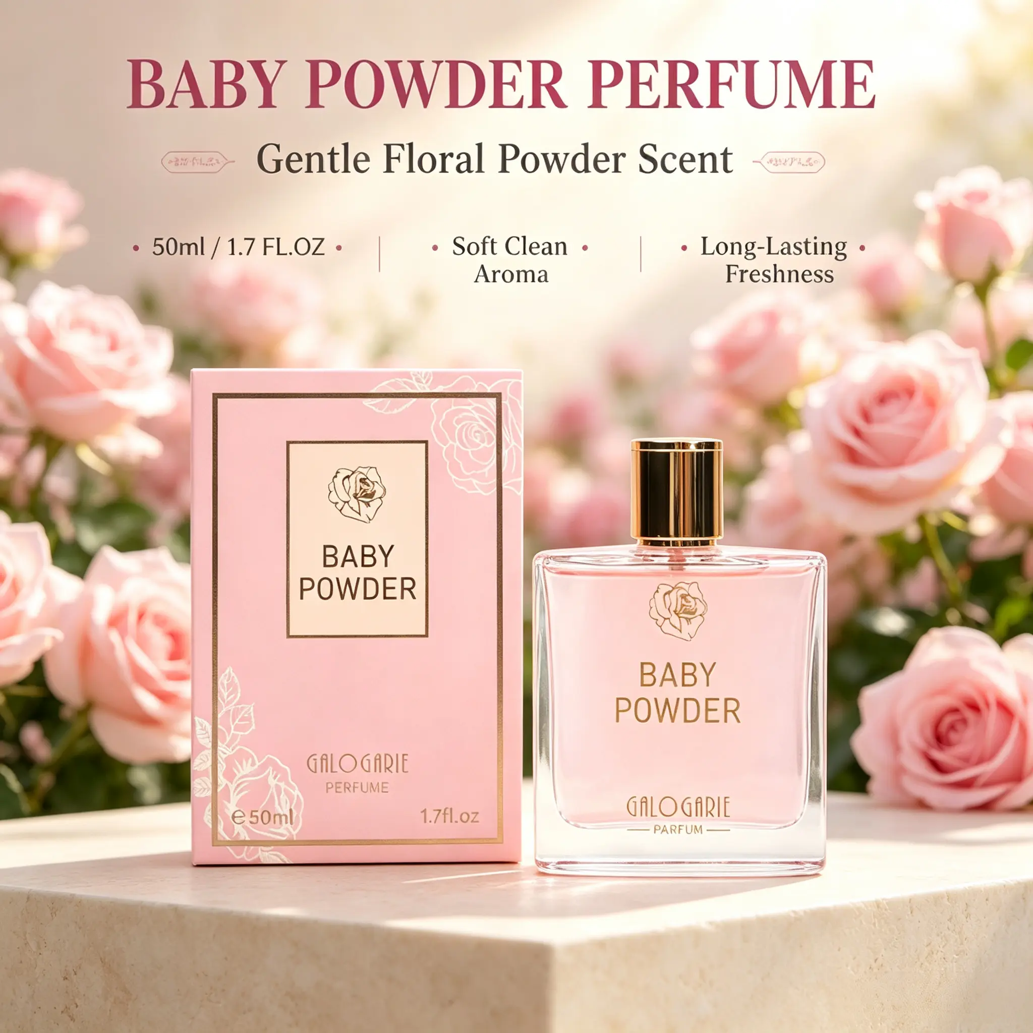 BABY POWDER PERFUME GALO GARIE Gentle Floral Powder Scent |50ml /1.7 FL.OZ Perfect Occasions For You BABY POWDER PERFUME GALO GARIE Gentle Floral Powder Scent |50ml /1.7 FL.OZ Perfect Occasions For You