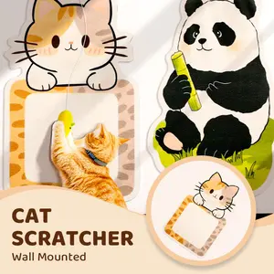 Wall-Mounted Cat Scratching Pad, No Drilling Self-Adhesive Design, Durable Sustainable Felt – Space-Saving Cat Scratcher to Protect Furniture