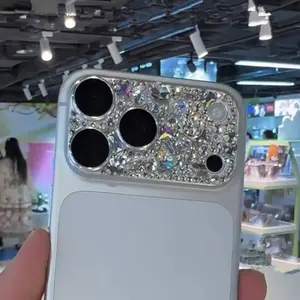 Full Diamond Sparkle Camera Lens Protector Film for iPhone 17 Pro 17 Pro Max, Perfect Fit, Phone Case Friendly, Anti-Glare, Scratch Resistant, Accessories, Protection