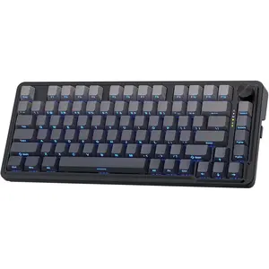 Redragon K673 GB 75% Wireless Gasket RGB Gaming Keyboard, 3-Modes 81 Keys PBT Compact Mechanical Keyboard w/Hot-Swap Socket, Dedicated Knob Control & 5-Layer Noise Dampening, Custom Linear Switch