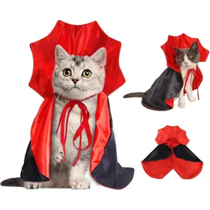 Halloween Pet Cape Costume - Vampire Cloak, Wizard Outfit, Witch Cosplay Apparel, Party Costumes for Small Medium Dogs and Cats - Pet Supplies Accessories