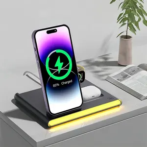 4 in 1 Fast Charging Wireless Charger, Rapid Charger, Charging Station for iPhone Iwatch Samsung Galaxy Compatible with All Phones and Watches, Earbuds Series