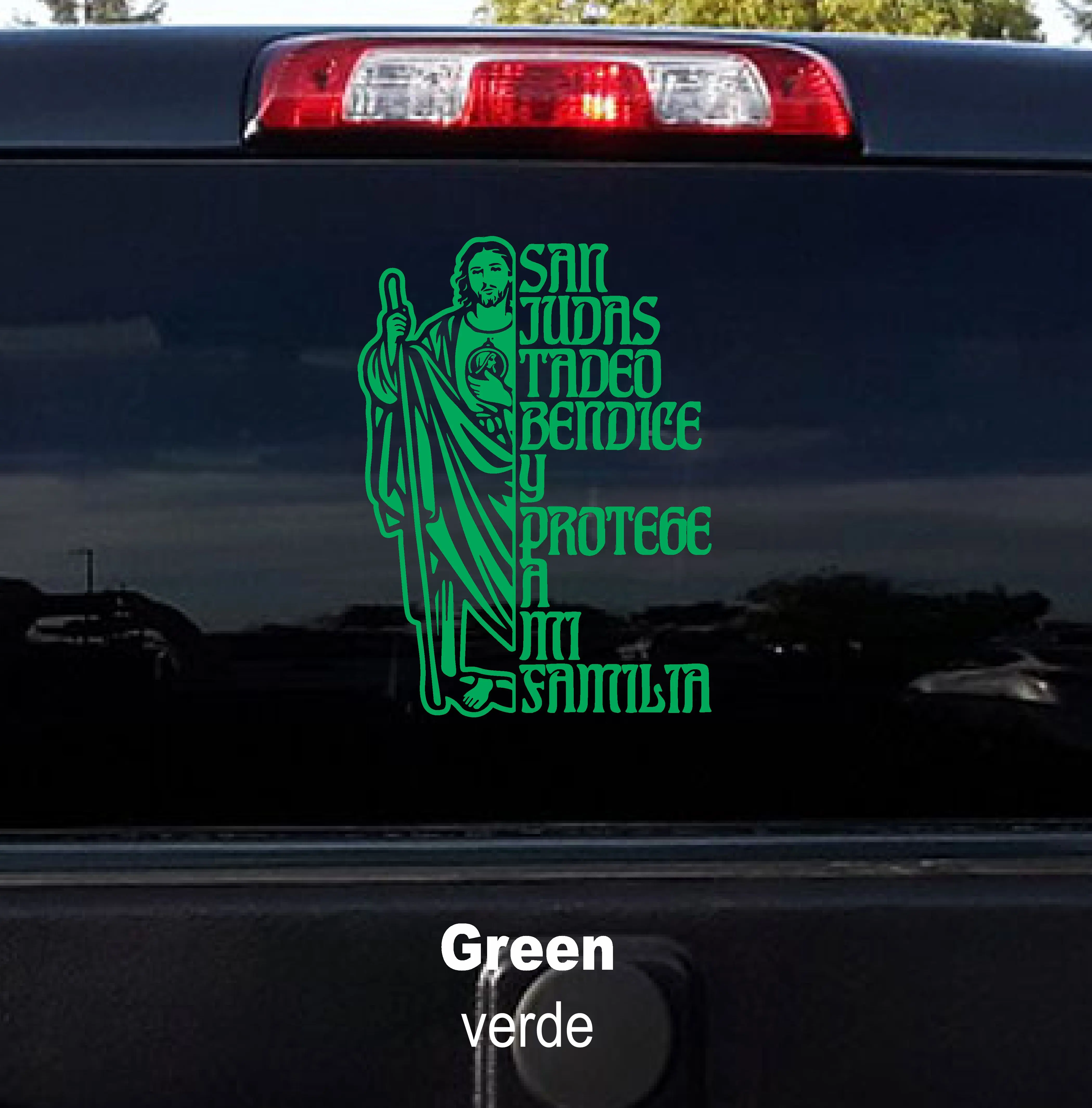 Decals San Judas Tadeo - Adhesive Vinyl Decal:  stickers santitos for Motorcycle, Car, Boats, Glass Doors and Walls | Different Sizes and Colors Available | Easy installation