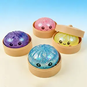 Extra Large Dumpling Squishy Stress Relief Toy, Soft TPR, Random Style, Valentine & Easter Gift for Kids Anime Design Silicone