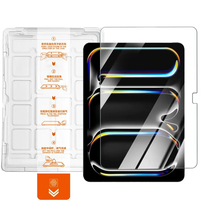 Screen Protector for Tablet iPad A16 11th/10th Gen 11/10.9 Inch, Tempered Glass Ultrafit Tray, Tablet Screen Protectors, Protection, Bubble-Free, Installation, Face ID & Apple Pencil Support