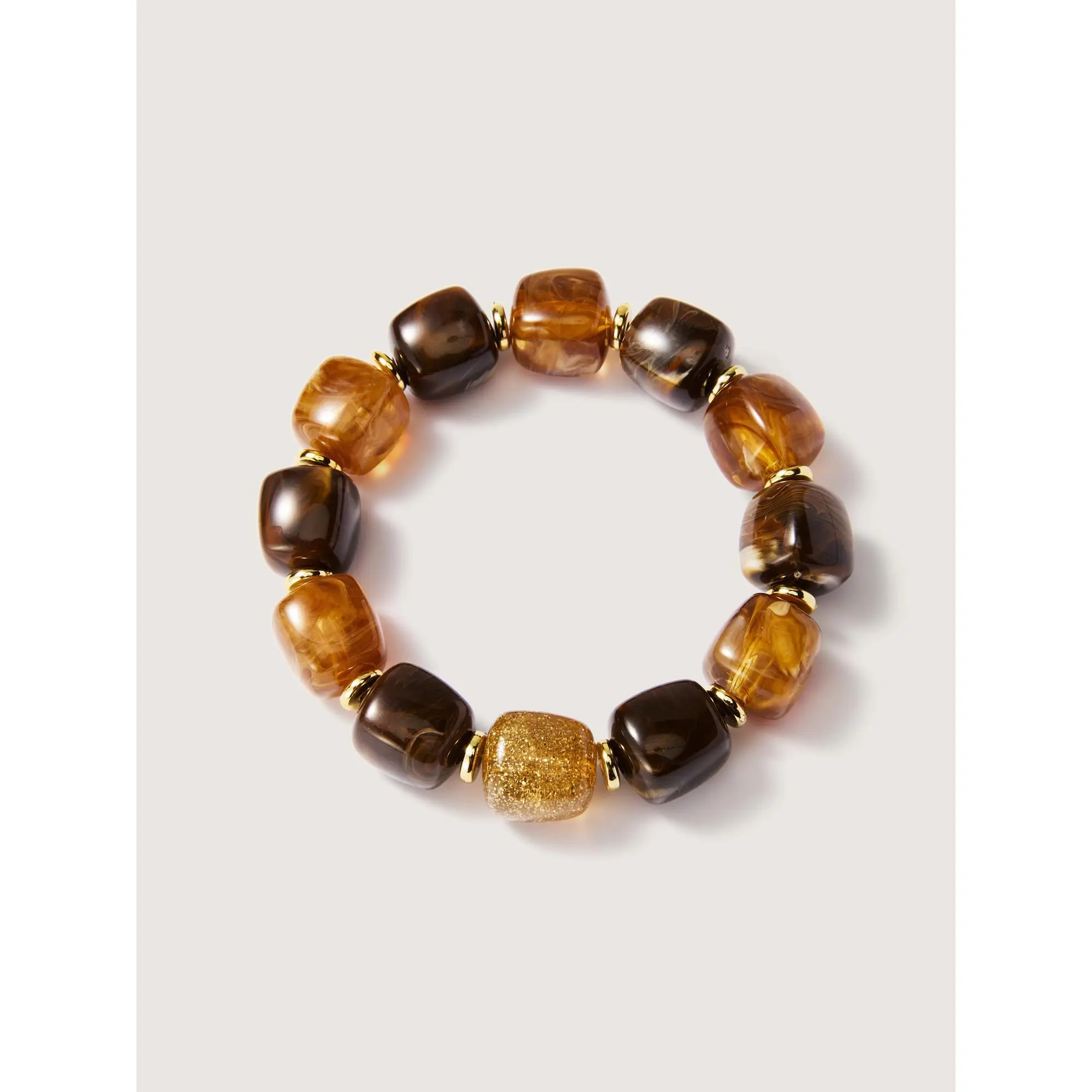 BloomChic Plus Size Large Beaded Boho Stretch Bracelet, Colorful Statement Piece in Brown Coffee Tones, Accessories For Women, Beaded Bracelets, Jewelry, Fashion, Fashionable, Beads