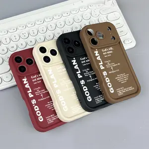 God's Plan Cross Faith Quote Philippians 4:13 Soft Phone Case compatible with iPhone 17 Pro iPhone 16 Pro Max 15 Plus 14Pro 13 12 11shockproof protective elegant inspirational design