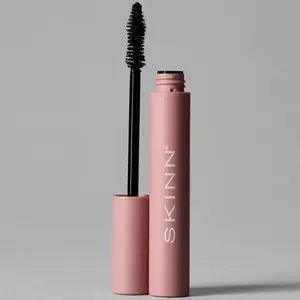 SKINN Cosmetics 4-in-1 Mascara with Hyaluronic Acid & Coconut Oil for Intense Black Color Thickening Curling Lengthening Lashes