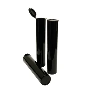 Black 98mm Pop Top Tubes- Child Resistant Black Packaging 98mm 3.85" (1000 per case)