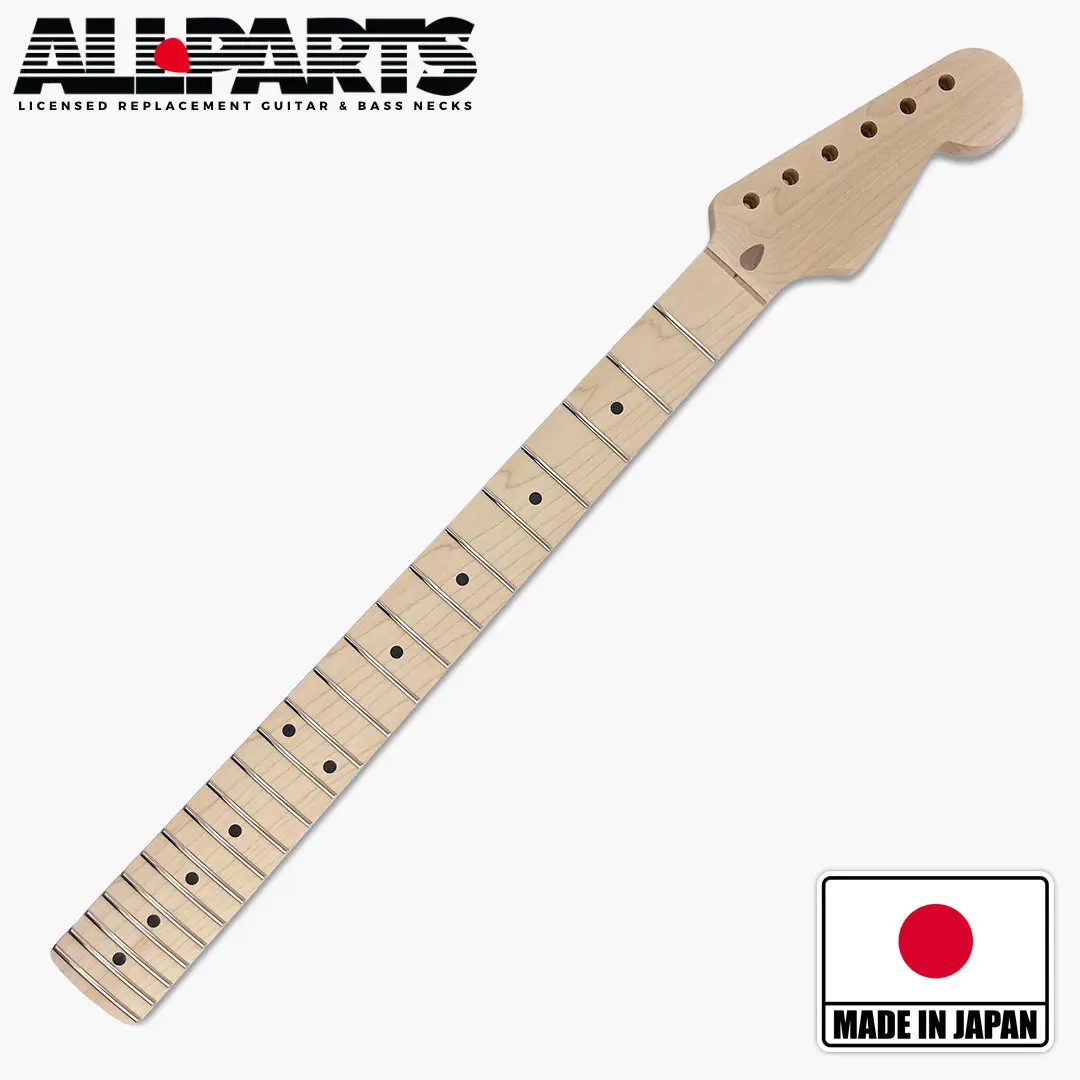 Allparts "Licensed by Fender®" Unfinished Maple Fretboard Guitar Replacement Neck for Stratocaster® with Jumbo Frets