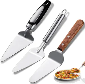 3Pcs Pie Server Set Stainless Steel Pie Spatula Serrated with Comfortable Handle, Easy to Grip for Cutting and Serving Desserts Pizza and Cake