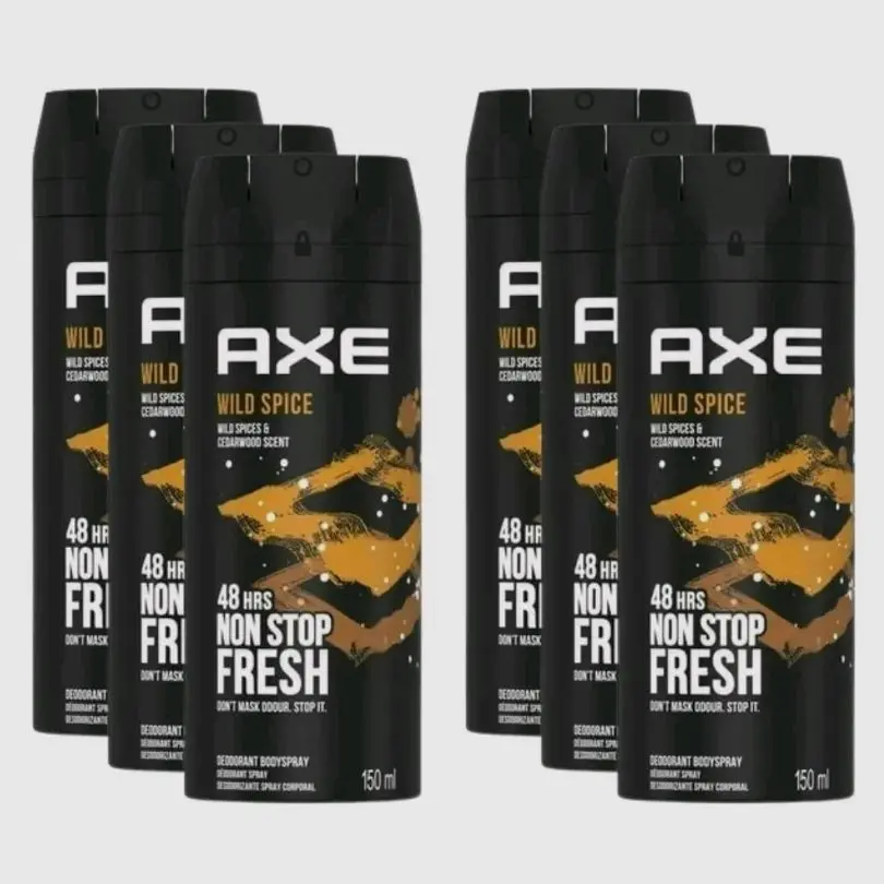 Axe Wild Spice Deodorant Bodyspray 6 PACK Axe Wild Spice Deodorant Bodyspray 6 PACK