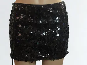 Midnight Spark Sequin Mini Skirt